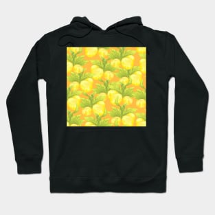 Graphic lemon on orange Hoodie